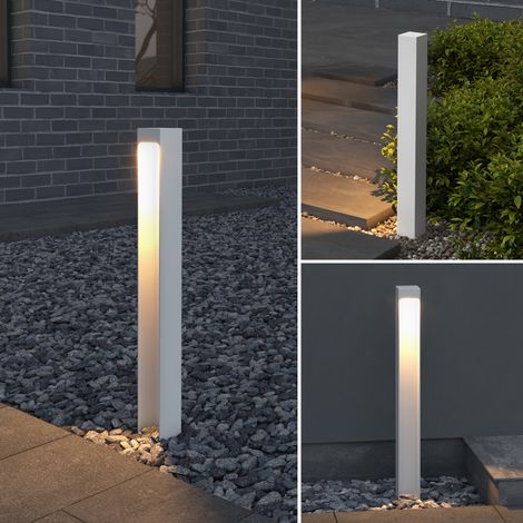 doporro Lampione da Giardino 3000K, Luminoso da Giardino IP65 Paletti Esterni Led 6X6X60cm in Alluminio per Giardini, Parchi, Aree Residenziali e Ingressi BaldersLights, Sabbia bianco