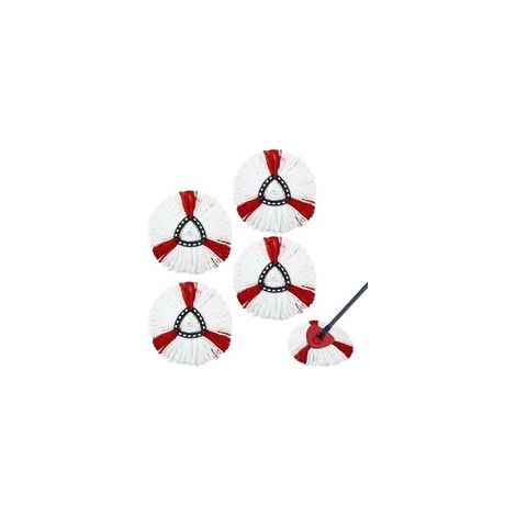 4 cabezales de repuesto para fregonas Vileda, recambios de microfibra para fregonas Vileda, cabezales compatibles con fregonas Vileda, para todo tipo de suelos.