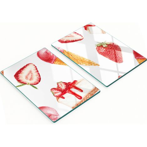 Tablas decorativas multifuncionales de vidrio templado para postres, 2x40x52 cm.