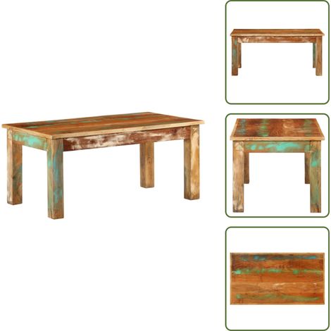 vidaXL Couchtisch 100x55x45 cm Altholz Massiv