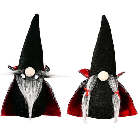 Set mit 2 dekorativen Gartenzwergen für Halloween, schwedische Wichtel, Weihnachtsmann-Puppen, Liebeswichtel, festliches Geschenk für Kinder und Familie, Tischdekoration für Ostern und Valentinstag