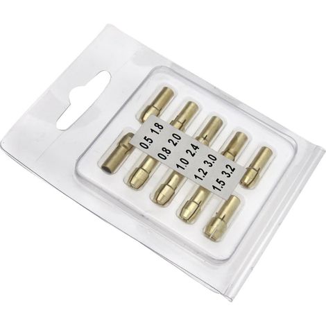 Lot de 10 mandrins à pince en laiton, précision élevée, changement rapide, pour meuleuse électrique et foret (1/5)