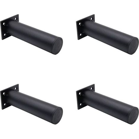 Ensemble de 4 pieds de meubles réglables noir mat, alliage d'aluminium 38 x 150 mm, pieds de support pour meubles TV, tables basses, pieds de support pour canapés (1/5)