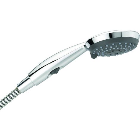 Pomme de douche avec arrêt "Go Stop", 2 jets, économie d'eau, chromé (1/6)