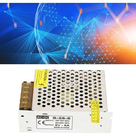 Alimentation Commutée 5V DC 10W/25W pour Écrans et Affichages LED (Convertisseur 25W)