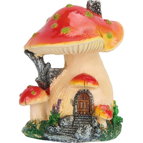 Mignon Champignon Artificiel Décor Statue Résine Bonsaï Paysage Ornement Unique (1/5)