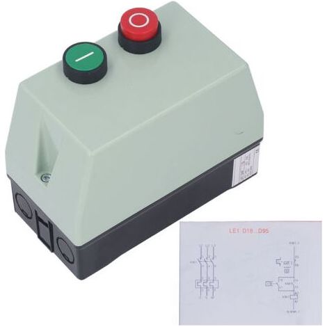 SUNXURY Démarreur de moteur électrique magnétique IP55 interrupteur de commande de démarrage de moteur étanche monophasé 220 230 V 3 phases 380 400 V (1/5)