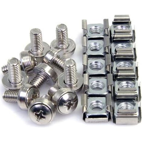 Startech Pack de 100 Tornillos M6 Plateados para Racks (1/3)