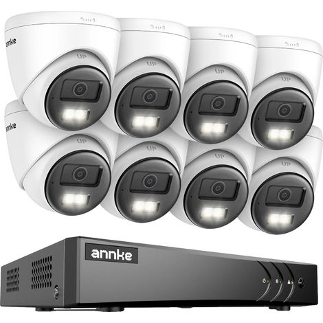 Sistema de videovigilancia, resolución 3K, visión nocturna avanzada, con 8 cámaras, ninguna (1/2)