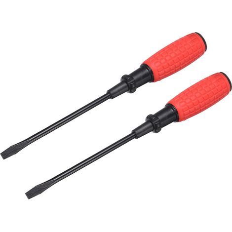 2Pcs SL6 Tournevis À Tête Plate Longueur 10.2" Acier 45 (1/5)