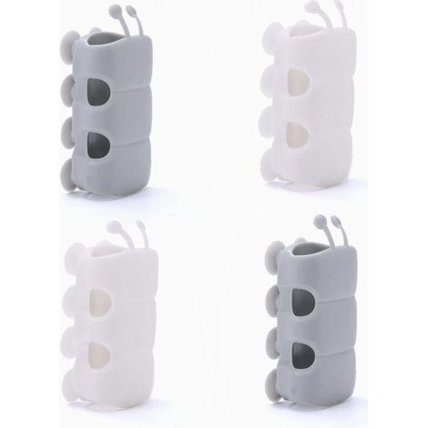 Support de douche en silicone avec ventouse, fixation murale pour pommeau de douche sans perçage, support réglable en hauteur, aucun perçage requis (1/5)