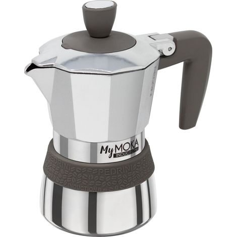Cafetera Pedrini MyMoka Inducción acero inoxidable 2 tazas