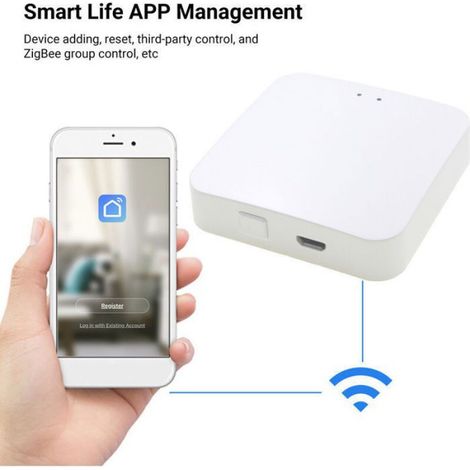Commande multifonctions ZigBee Gateway Hub 3.0 Wireless Smart Home Gateway Télécommande Commande vocale Compatible (1/5)
