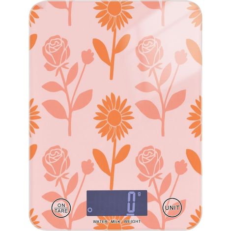 Petite balance alimentaire portable 5 kg/5 g, orange et rose (1/5)