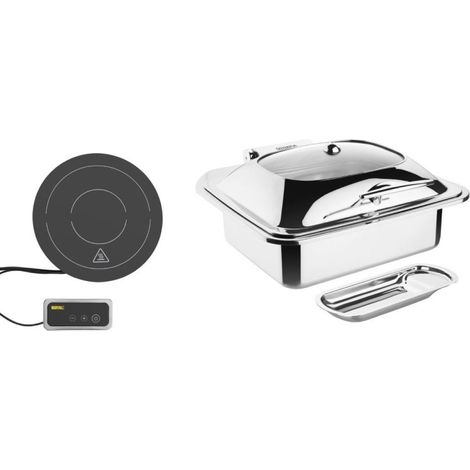 Ensemble chafing dish induction GN 1/2 avec support - Ref SA649 - Olympia (1/5)