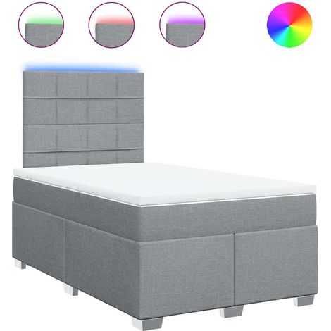 Maison Exclusive - Boxspringbett mit Matratze Hellgrau 120x200 cm