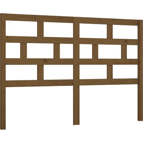 Testiera per dormire accessorio per camera da letto 141 x 4 x 100 cm in legno massello marrone chiaro TDL0203027