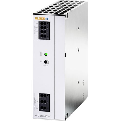 BLOCK PCC-0124-100-2 Alimentation à découpage 24 V/DC 10 A 240 W Nbr. de sorties:1 x Contenu 1 pc(s) (1/2)