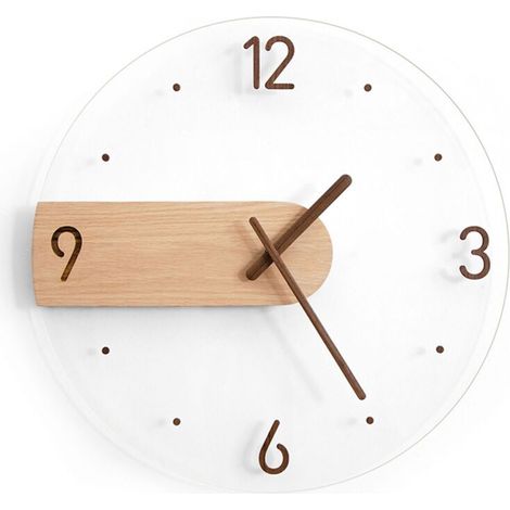 Horloge Murale Moderne Silencieuse à Mouvement Fluide - Design Minimaliste Scandinave pour Salon et Chambre (1/5)