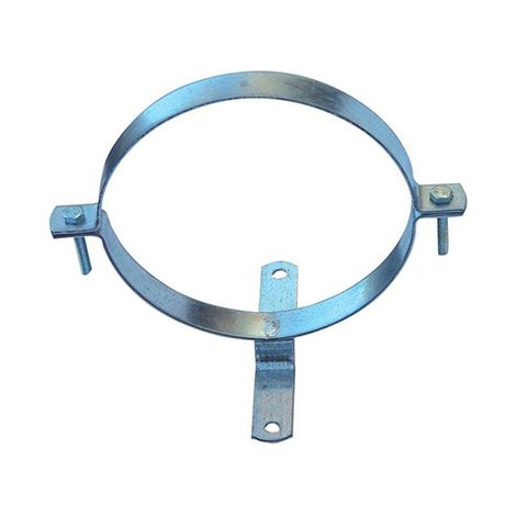 Abrazadera pared tubo estufa Ø11cm para atornillar galvanizada (1/2)