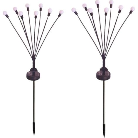 Lampe solaire 8 lumières lumière constante lumière variable longueur 75cm2 paires de décoration lumineuse luciole étanche extérieure (1/5)