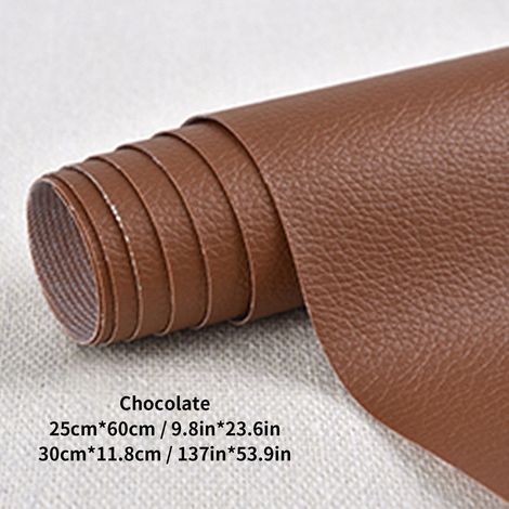 Lederflicken, 1 Rolle selbstklebende PU-Lederflicken, Erste-Hilfe-Set für Autositze, Sofas, Möbel, Jacken, Handtaschen, 50 x 137 cm, hellbraun (1/5)