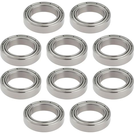 [MAI USATO]10 cuscinetti a sfere in acciaio a doppia tenuta 6701ZZ - 12 mm ID - 18 mm OD - 4 mm di spessore - 12 x 18 x 4 mm - Doppia schermatura metallica (1/5)