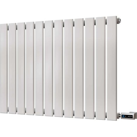 Typhoon - White Horizontal Electric Radiator H600mm x W816mm Single Panel 600w Thermostatic WIFI