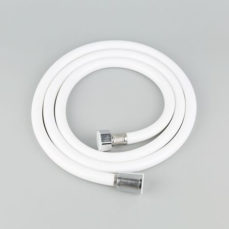 Tuyau de douche blanc en plastique à 4 points avec purificateur d'eau solaire, robinet d'arrêt pour WC et tuyau d'alimentation en eau de cuisine