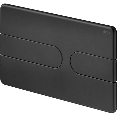 Plaque de commande WC VfS 23 8613.1 en plastique noir mat