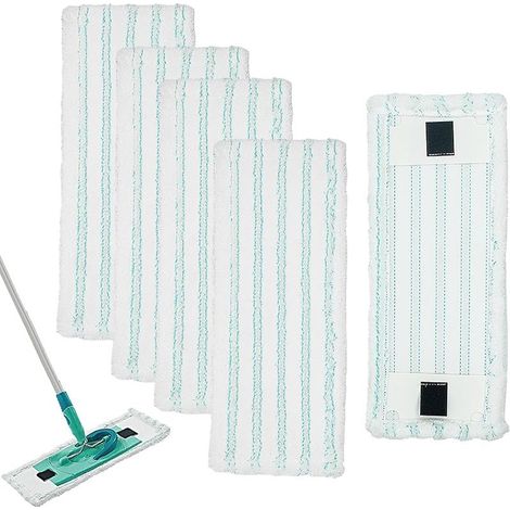5 Pièces Serpillères de Rechange pour Leifheit Clean Twist M Ergo Micro Duo, 38x15cm Housse de Rechange pour Leifheit Balai, Microfibre Accessoires de Rechange pour Tous de Sols (1/5)