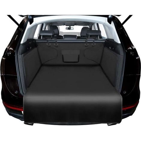 Housse de protection coffre voiture pour chien - couvre dossier/tapis de voyage noir, robuste et rsistant l'eau