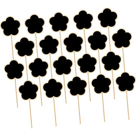 Lot de 20 mini tableaux noirs en bois massif pour étiquettes de plantes, d'aliments et de fleurs (1/5)