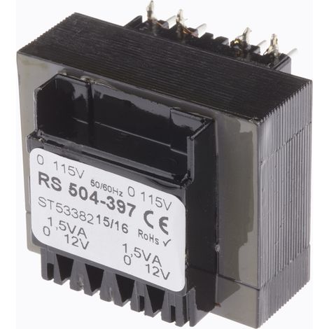 Transformateur pour circuit imprimé, Vout 12V c.a., 2 sorties, 3VA ( Prix pour 1 )