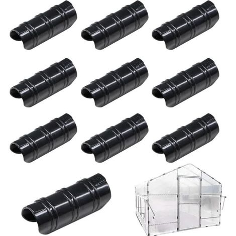50 abrazaderas de plástico para tubos de invernadero, para marcos de pancartas y cobertizos. (1/4)