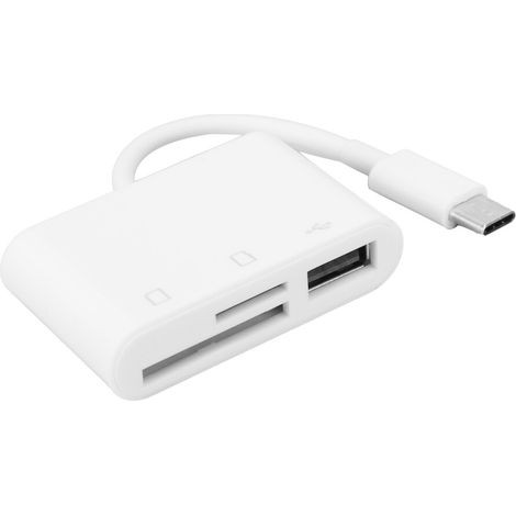 Dieser multifunktionale USB-C SD-Kartenleser unterstützt SD-, Micro-SD- und CF-Karten und bietet bidirektionale Übertragung für ein überragendes digitales Erlebnis. (1/4)