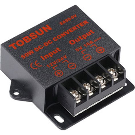 Gleichstromwandler, Abwärtswandler, 12 V/24 V auf 5 V, 5 A, 25 W, einstellbarer DC-Abwärtswandler für Monitore (1/5)