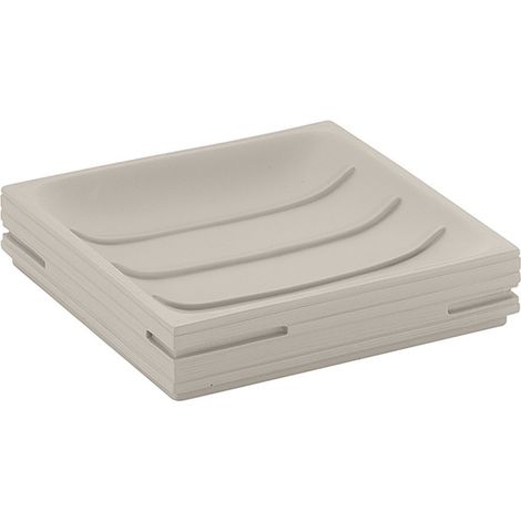 Portasavon Quadrotto tortora clair 11,2 x 11,2 x 2,4 cm