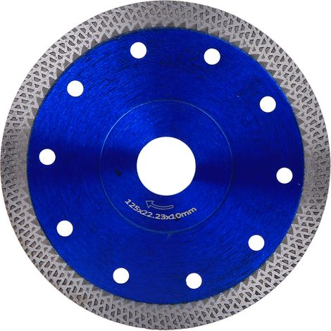 Lame de scie diamantée, disque de coupe, kit de remplacement pour meuleuse d'angle, diamètre 125 mm, pour béton et marbre.