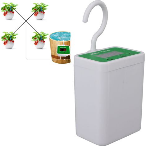 Kit de sistema de riego automático para plantas, recargable por USB, con 12 macetas, conectores en T y manguera de ABS resistente.