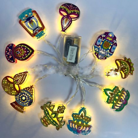 Lumière Alimentée Par Batterie Lanterne Ramadan Guirlandes Décoratives Noël Halloween Blanche Chaude 20LED 3m (1/5)