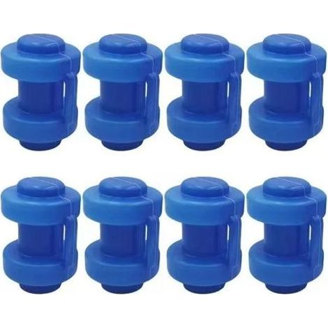 8 pièces 2.58 CM couvercle de tube de trampoline couvercle de colonne de tube en acier pour filet trampoline bleu (1/4)