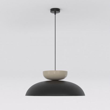 Lampada a sospensione Mega bicolore in acciaio