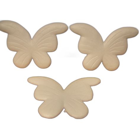 Mariposa 3 piezas de poliestireno blanco de 20 cm  832998