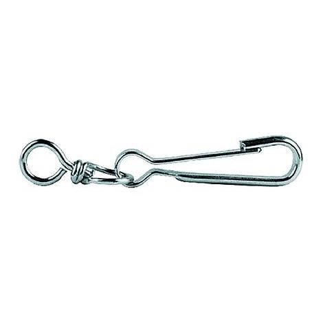 Koncreto Moschettone Simplex Mm 60 Pz 2 Acciaio Nichelato. In Blister.