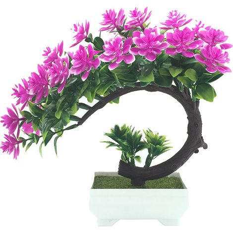 Fleur De Lotus Lunaire Artificielle - Plante En Pot Simulation Décoration Intérieure Et Extérieure - Rouge Rose - 1 Pièce (1/5)