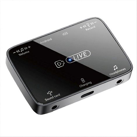 2-in-1-Soundkartenadapter für Live-Streaming, kompatibel mit USB-C-Anschlüssen, universellem Stereo-Karaoke und Artifact-Mikrofon (1/5)