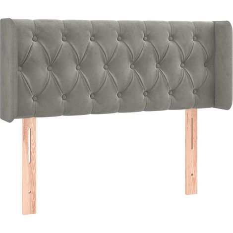 Maison Exclusive - Cabecero de terciopelo gris claro 103x16x78/88 (1/5)