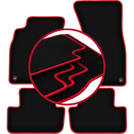 CARLUX-RED Autofußmatten für: Audi A4 B8 Limousine, Kombi, Avant, Allroad (2007-2015) (1/5)
