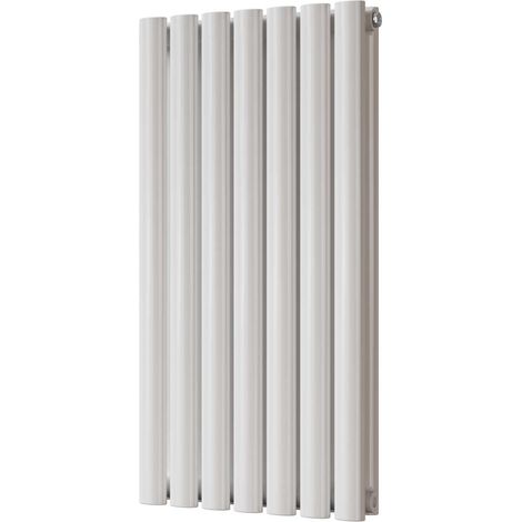 Omeara - White Designer Radiator H800mm x W406mm Double Panel